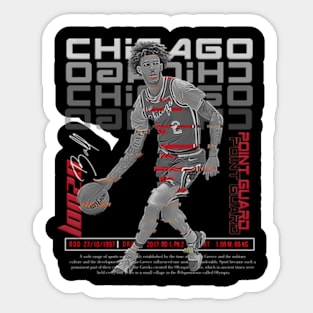 Lonzo Ball Basketball Art Bulls Sticker